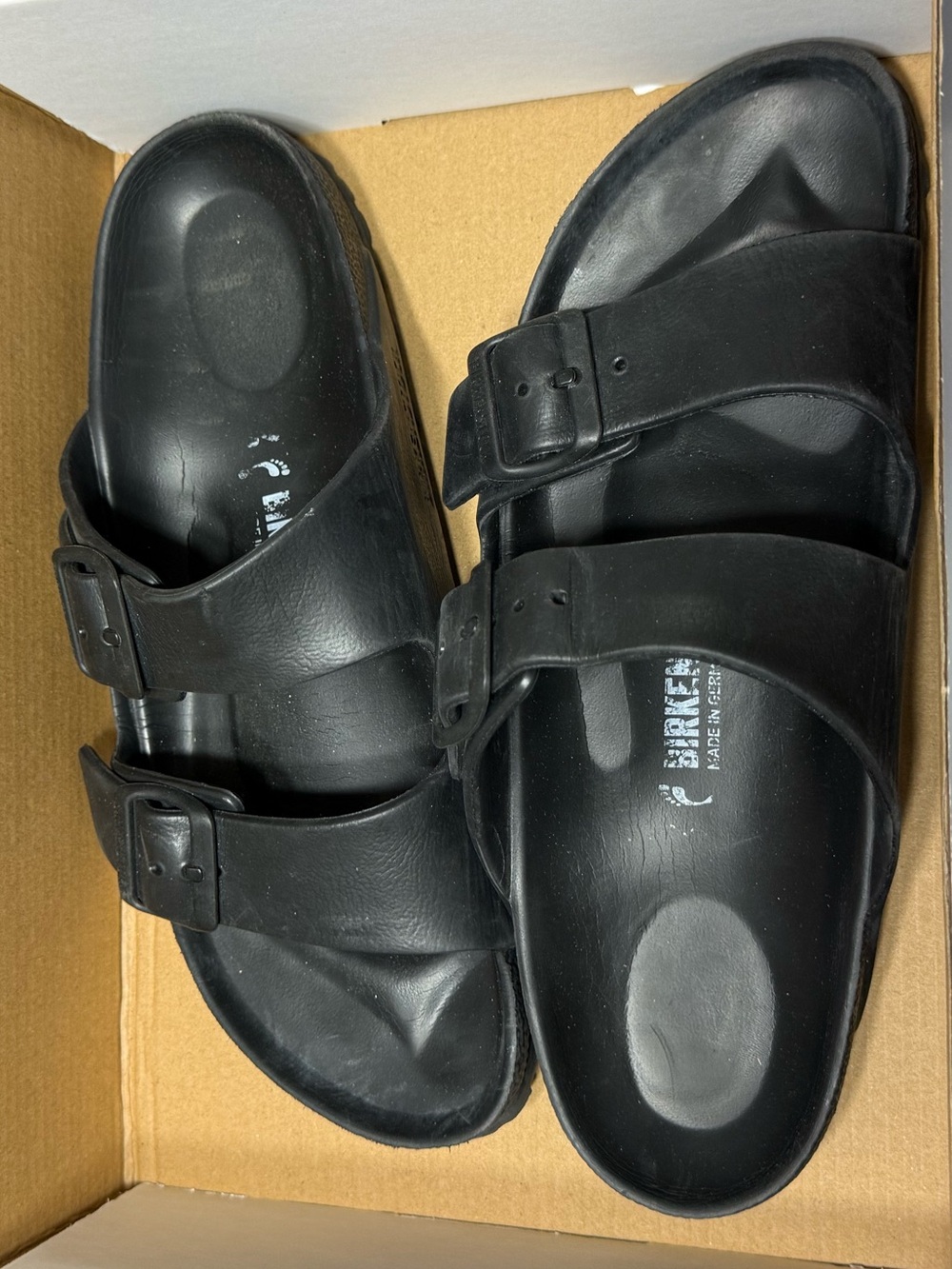Woman’s size 39 Birkenstock Eva rubber Sandals with Adjustable Buckles